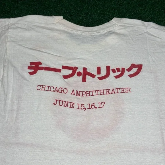 Vintage 80s Cheap Trick Japanese Flag Graphic Chicago Small Concert T Shirt